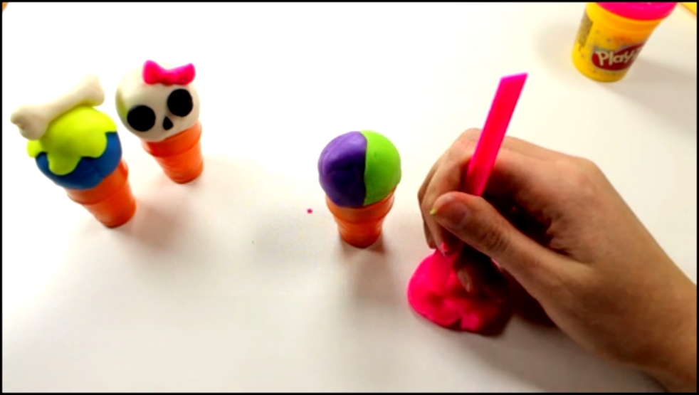 Мороженое для Монстр Хай Школа Монстров из пластилина Play Doh!Пластилин Плей До.Игры для девочек! 
