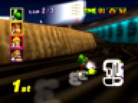 Mario Kart 64: Wario Stadium with the music from Burning Depths 