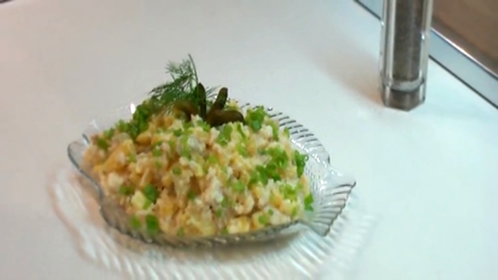 Салат из трески с хреном видео рецепт. Книга о вкусной и здоровой пище 
