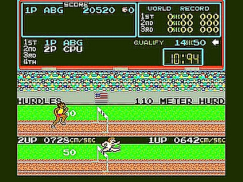 Track & Field Hyper Olympic Videogame Arcade | Konami 1983 | the 80s database 