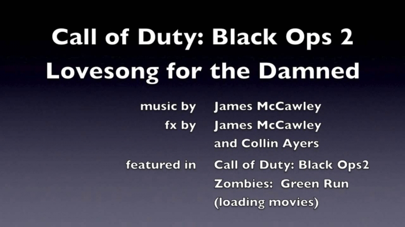 Call of Duty Black Ops 2 (Zombies) - Green Run Game Over Song