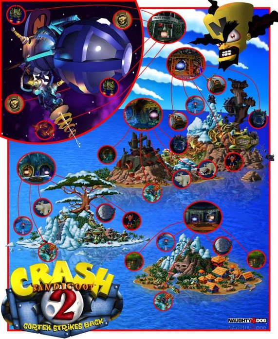 Crash Bandicoot - Map