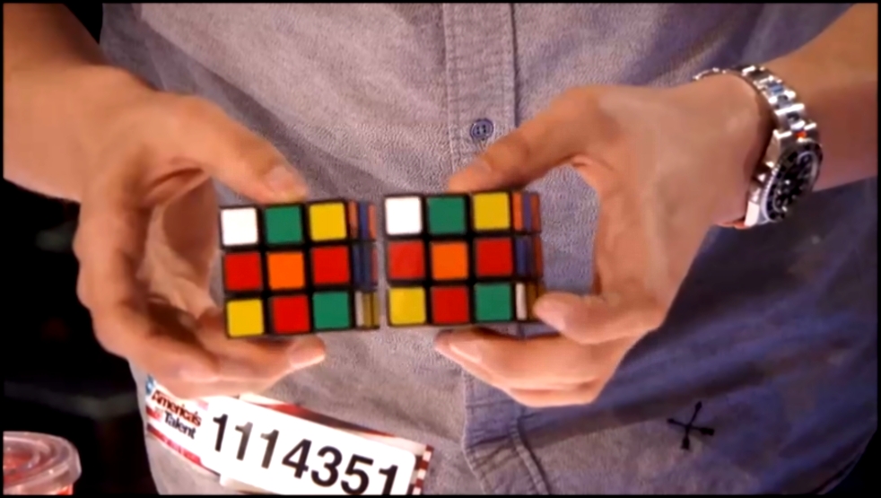 Фокус с кубиком Рубика на шоу талантов 
