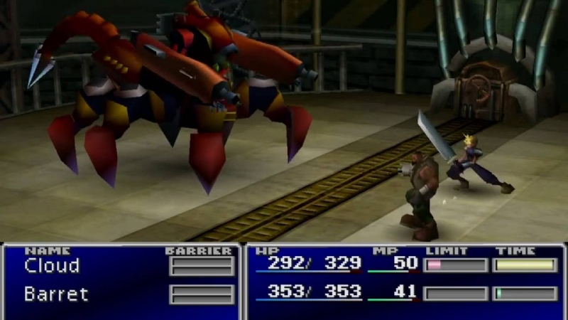Final Fantasy 7 - fighting with boss
