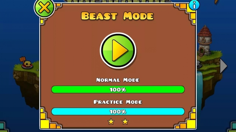 Geometry Dash World - Beast Mode 2 уровень