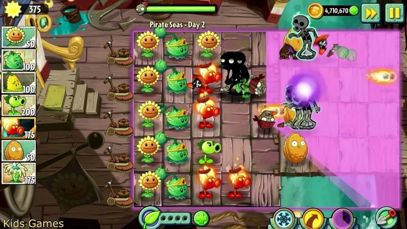 Plants vs Zombies 2 Its about time - Pirate seas Mini games