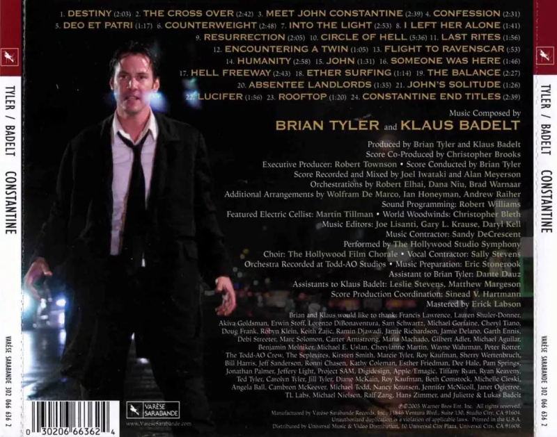 Brian Tyler & Klaus Badelt - Angela Crosses Over-Константин Повелитель тьмы The Score Complete 2005 CD 1
