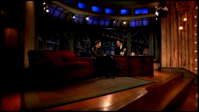 Justin Timberlake and Timothy Olyphant  on Late Night with Jimmy Fallon, 11 March 2013 