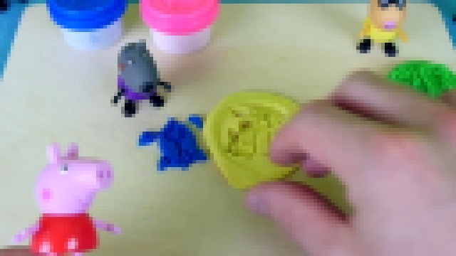 Свинка Пеппа делает пластилиновые фигурки - Развивающий мультик. Peppa Pig playing with plasticine 