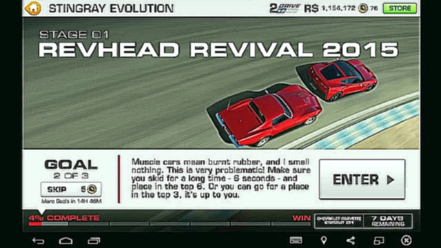 (REAL RACING 3)-DAY 01 GOALS 01-02 OF REV HEAD REVIVAL 