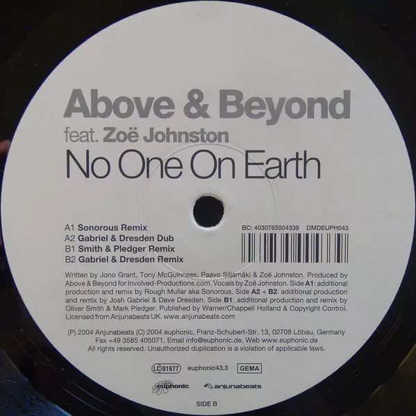 Above & Beyond feat. Zoë Johnston - No One On Earth