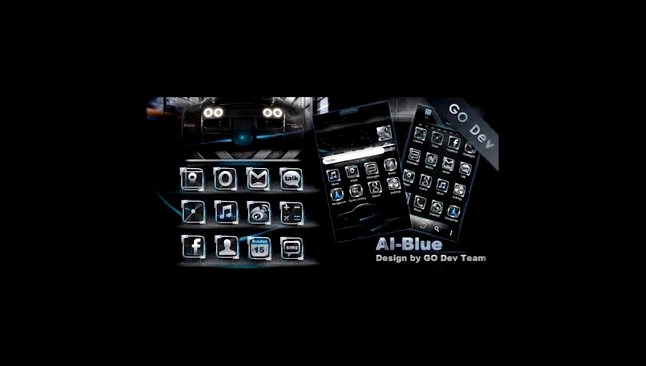 AI-Blue GO Launcher EX Theme Free Download 