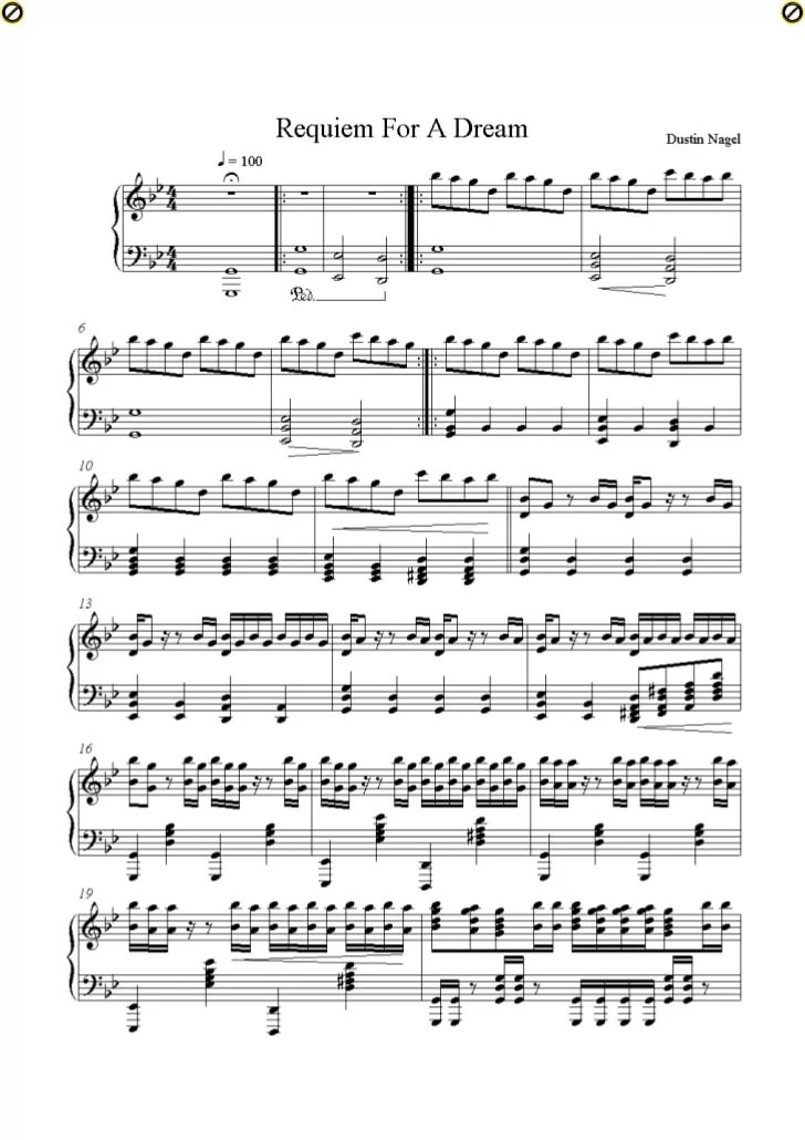 Игра на пианино - Реквием по мечте