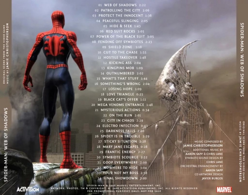 Spider-Man Web of Shadows Menu