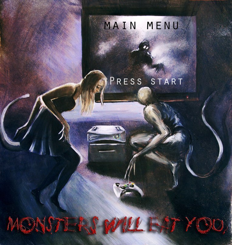 Музыка press. I M Monster исполнитель. Monsters will eat you. Арты по песне Press start.