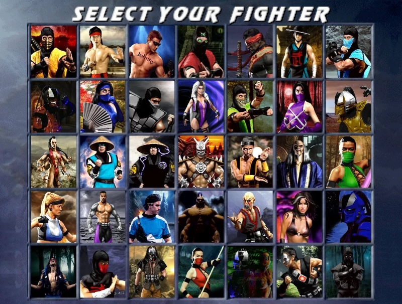 Mortal Kombat 2 - Character Select