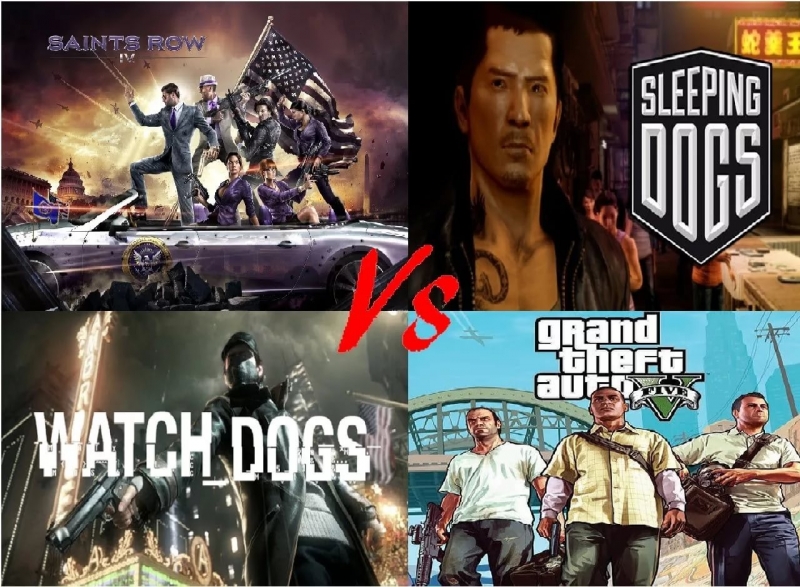 GTA 5 VS Watch Dogs VS Saints Row 4