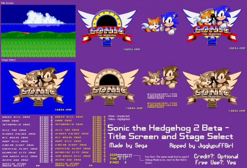 Sonic the Hedgehog 3 - Title Screen Beta