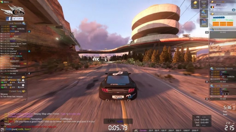 TrackMania 2 Canyon - Main Menu