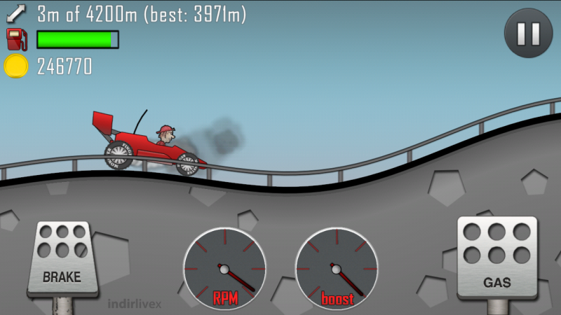 Трек из игры Hill Climb Racing